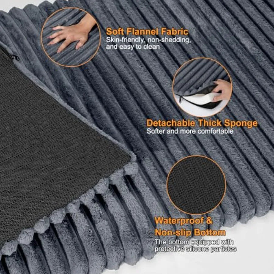 Backseat Pet Bed Mat Non-Slip Dog Bed for Car Back Seat Washable Travel Pet Mat with Removable Cover Dog Seat Covers Protector