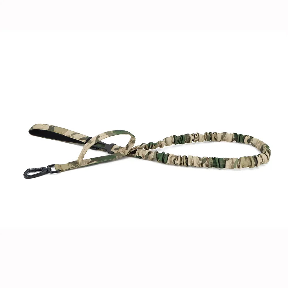 Military Adjustable Dog Leash Quick Release Elastic Rope With 2 Control Handles For Medium and Small Dogs Accessories