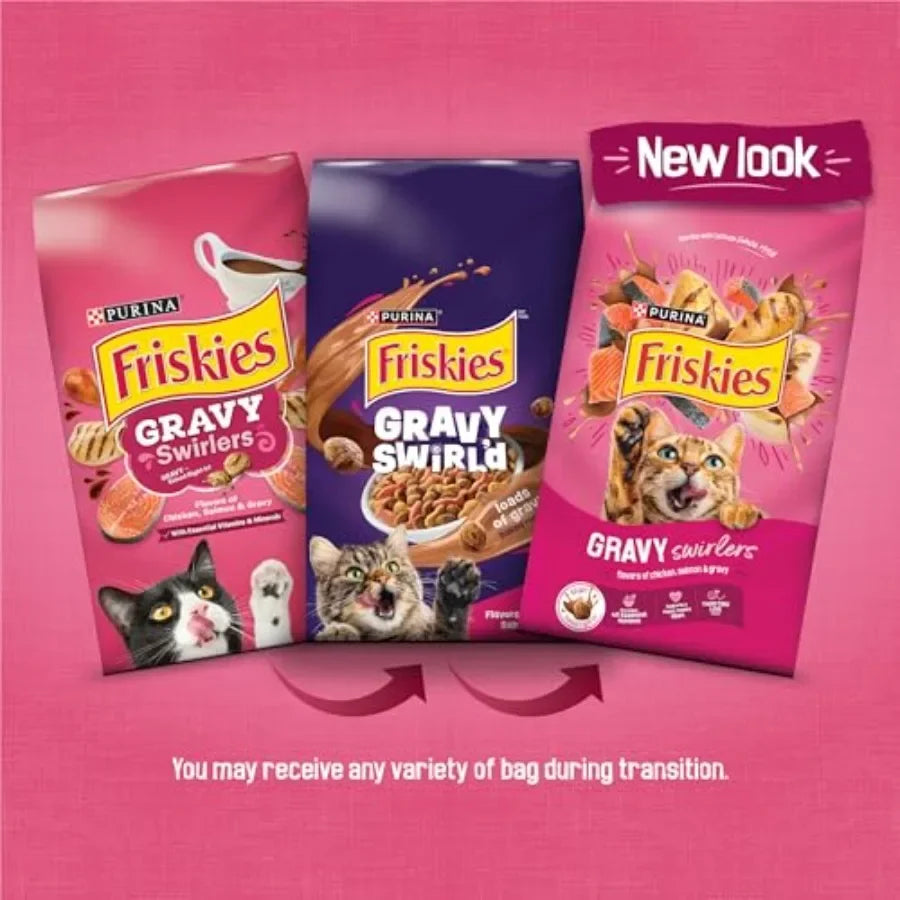 Gravy Swirlers with Flavors of Chicken, Salmon, and Gravy Dry Cat Food - 22 lb. Bag