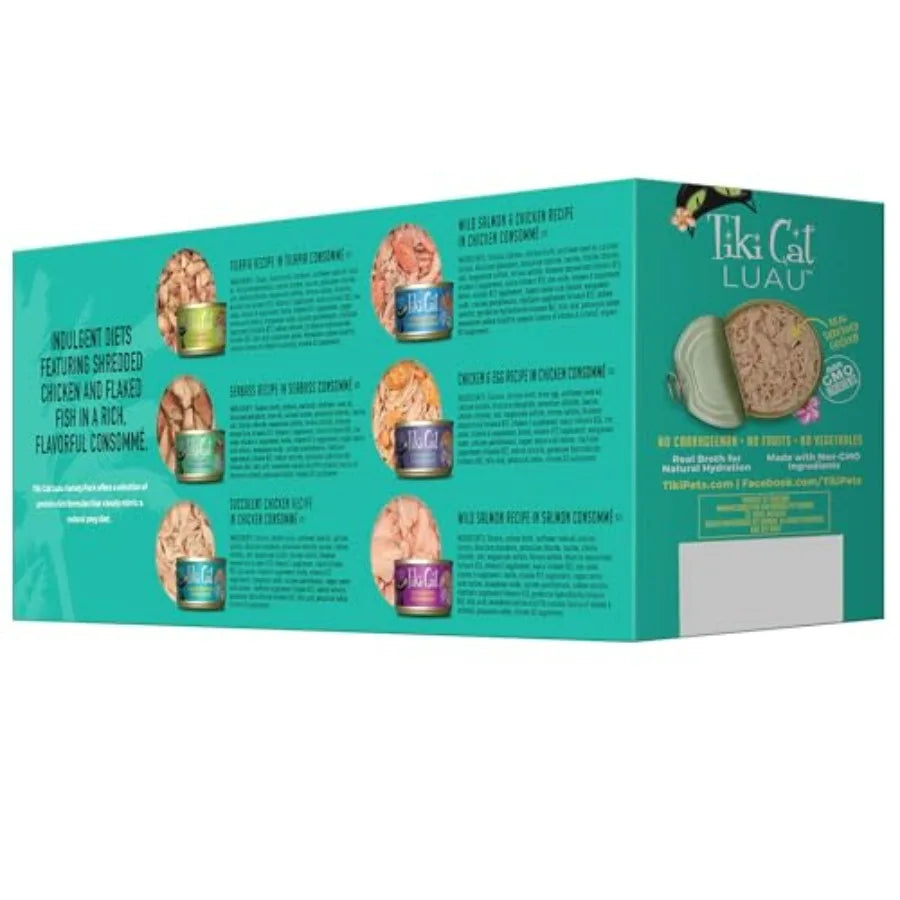 Luau Wet Cat Food, Variety Pack, 2.8 oz. Cans 12 Count