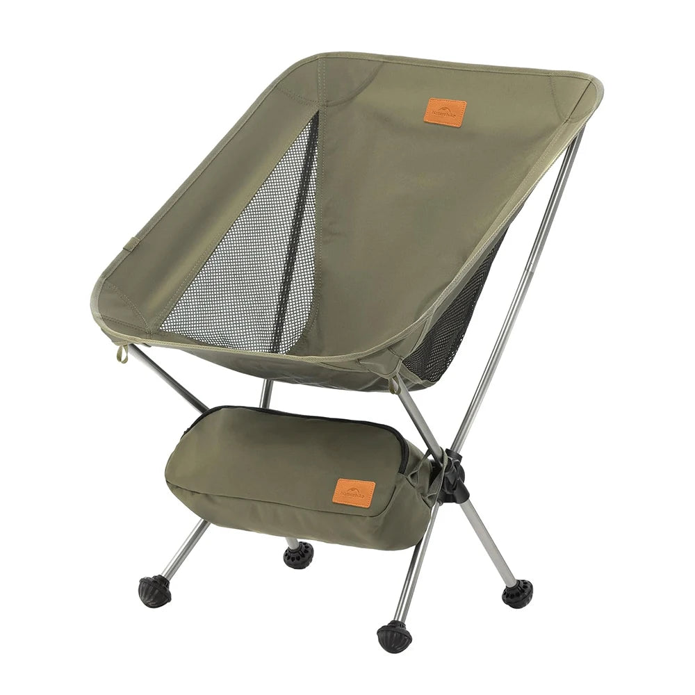 Portable Folding Camping Chair Ultralight Backpacking Chair with Anti-Sinking Feet Folding Hiking Fishing Chair