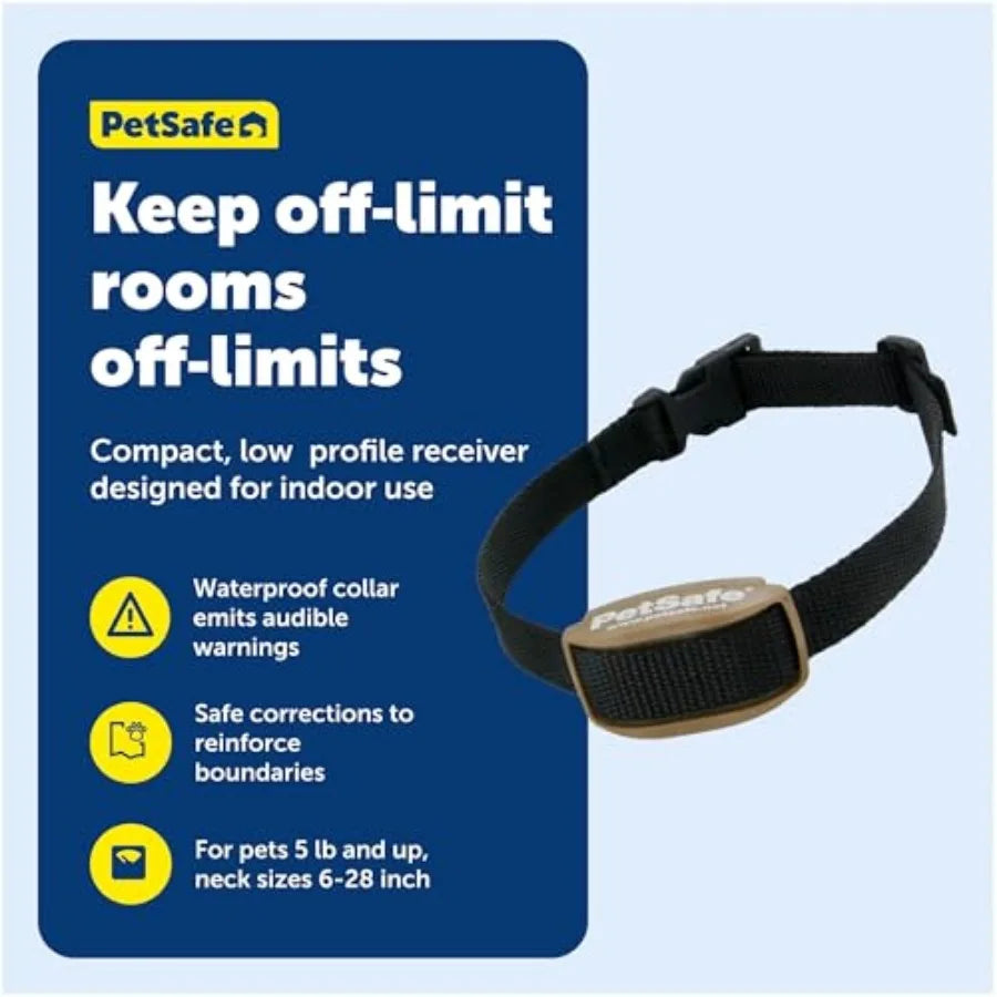 Away Indoor/Outdoor Extra Receiver Collar for Cats and Dogs for Wireless Pet Barrier System
