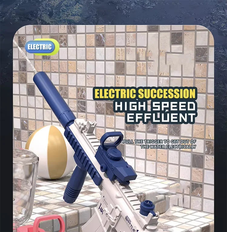 Electric Water Gun, Automatic Squirt Guns with Long Range, with Large Capacity, Water Blasters for Outdoor Summer Fun