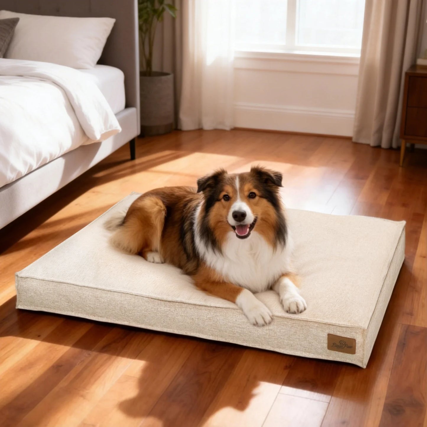 M-2XL Dog Beds Crate Pad for Medium/Large Dogs Pet Mat Ultra Soft Cozy Sleeping Kennel Pad Linen Cover Foam Base