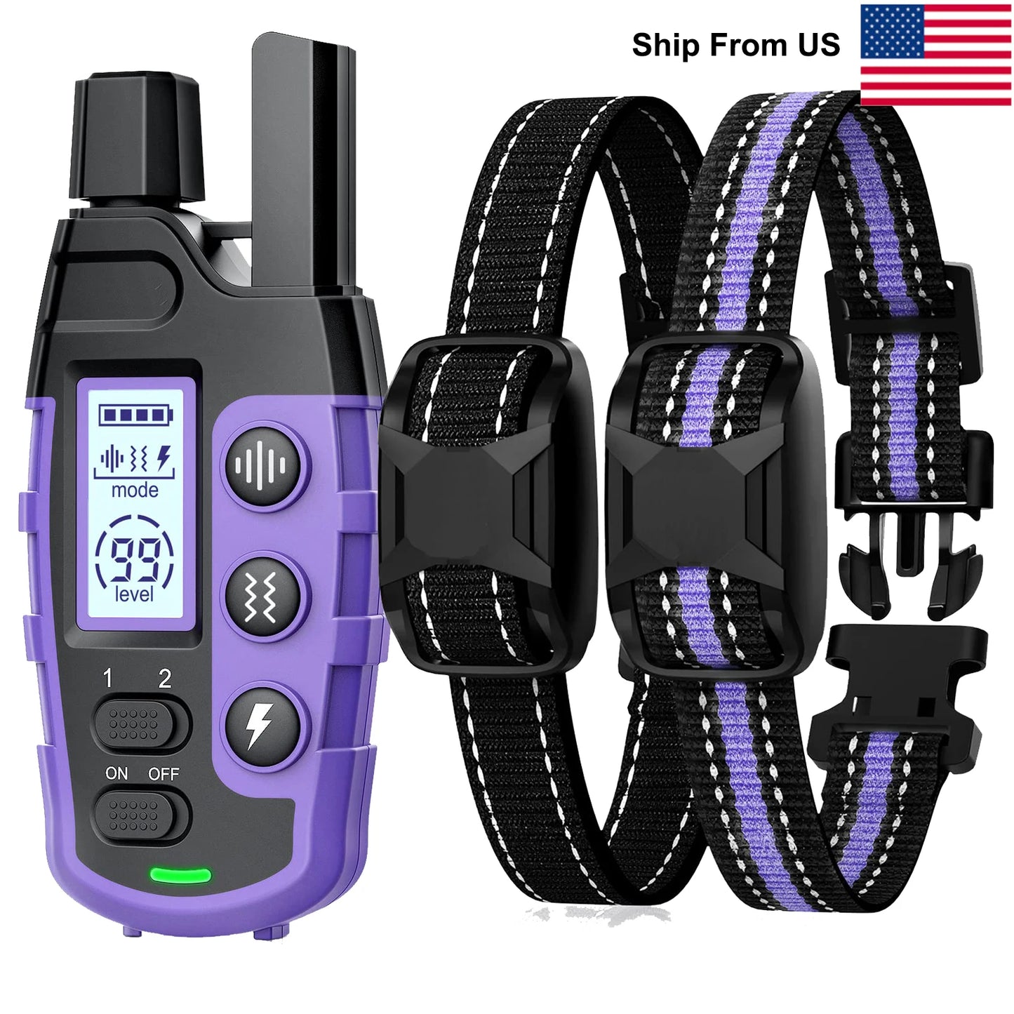 3300 Ft Electric Dog Training Collar Remote Control Waterproof Pet Behavior For 5-120 lbs Puppy With Vibration Shock Beep