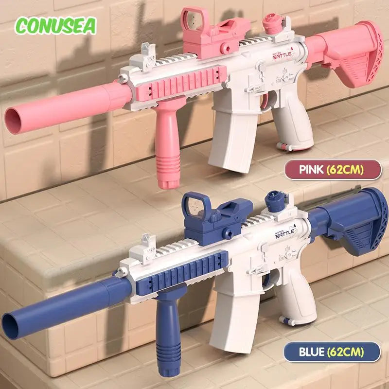M416 Electric Water Gun Pistol 10M Long Range Portable Guns Children Pool Beach Outdoor Fight Shooting Toys for Kid Games