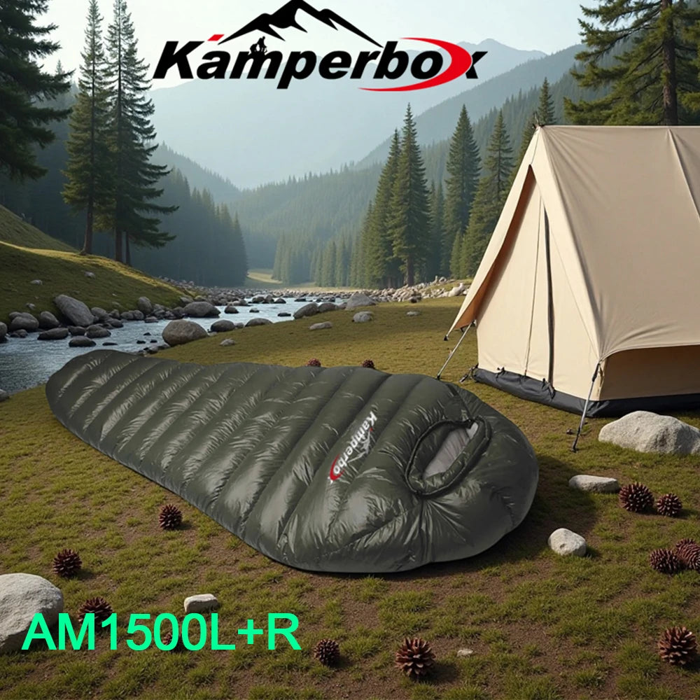 Cold Temperature Winter Sleeping Bag Down Sleeping Bag Winter Camping Equipment