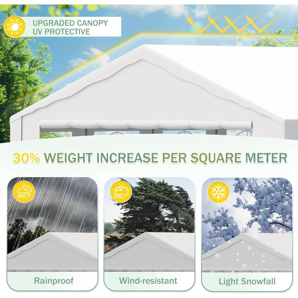 13' x 26' Party Tent Heavy Duty Outdoor Wedding Tent with Removable Sidewall, Outdoor Gazebo Event Shelter Canopy, Large Tent for Weddings, Birthdays