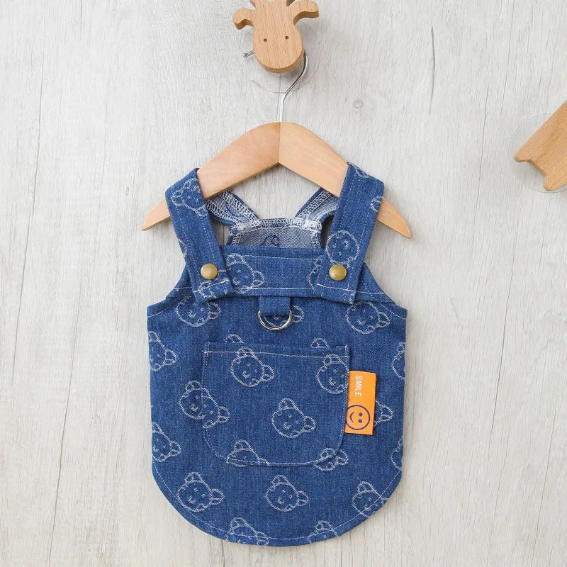 Dog Dress Harness Puppy Summer Clothes for Small Medium Dogs Chihuahua French Bulldog Walking Chest Strap Vest With D-Ring