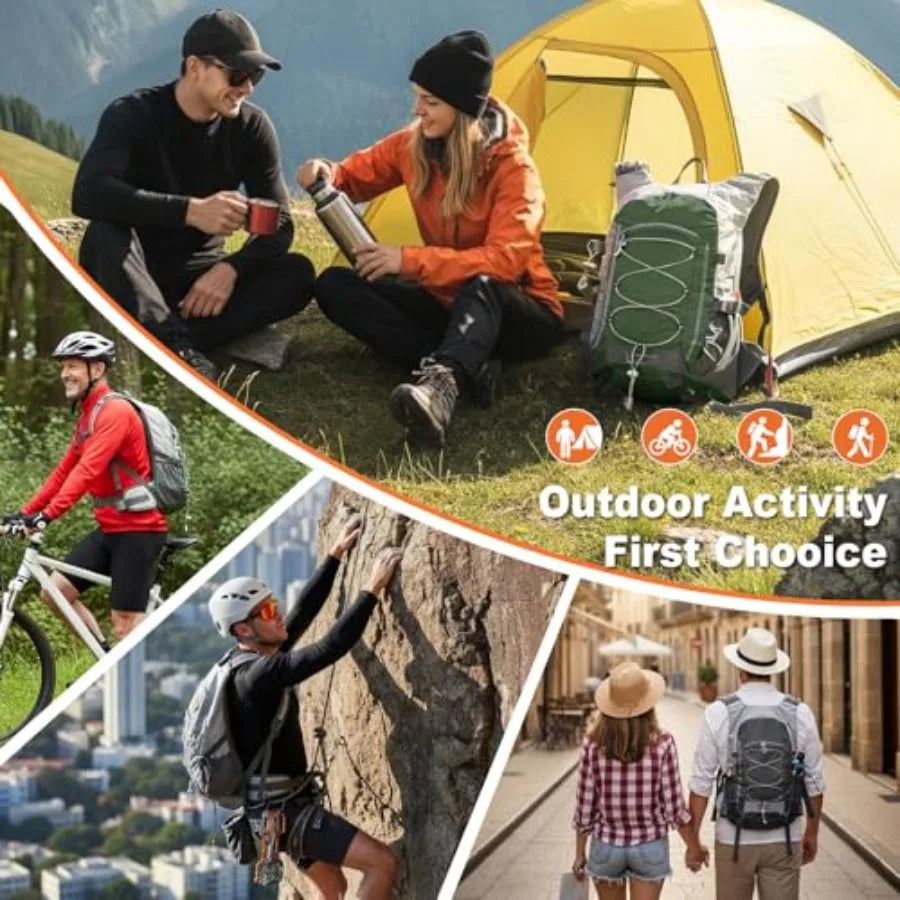 30L Hiking Backpack with Rain Cover Lightweight Hiking Daypack for Travel Camping Outdoors Knapsack for Men Women