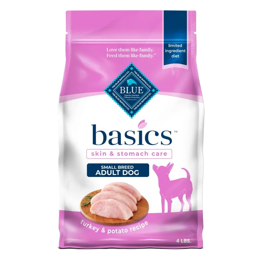 Basics Small Breed Adult Dry Dog Food, Turkey, Chicken Free, 4lb