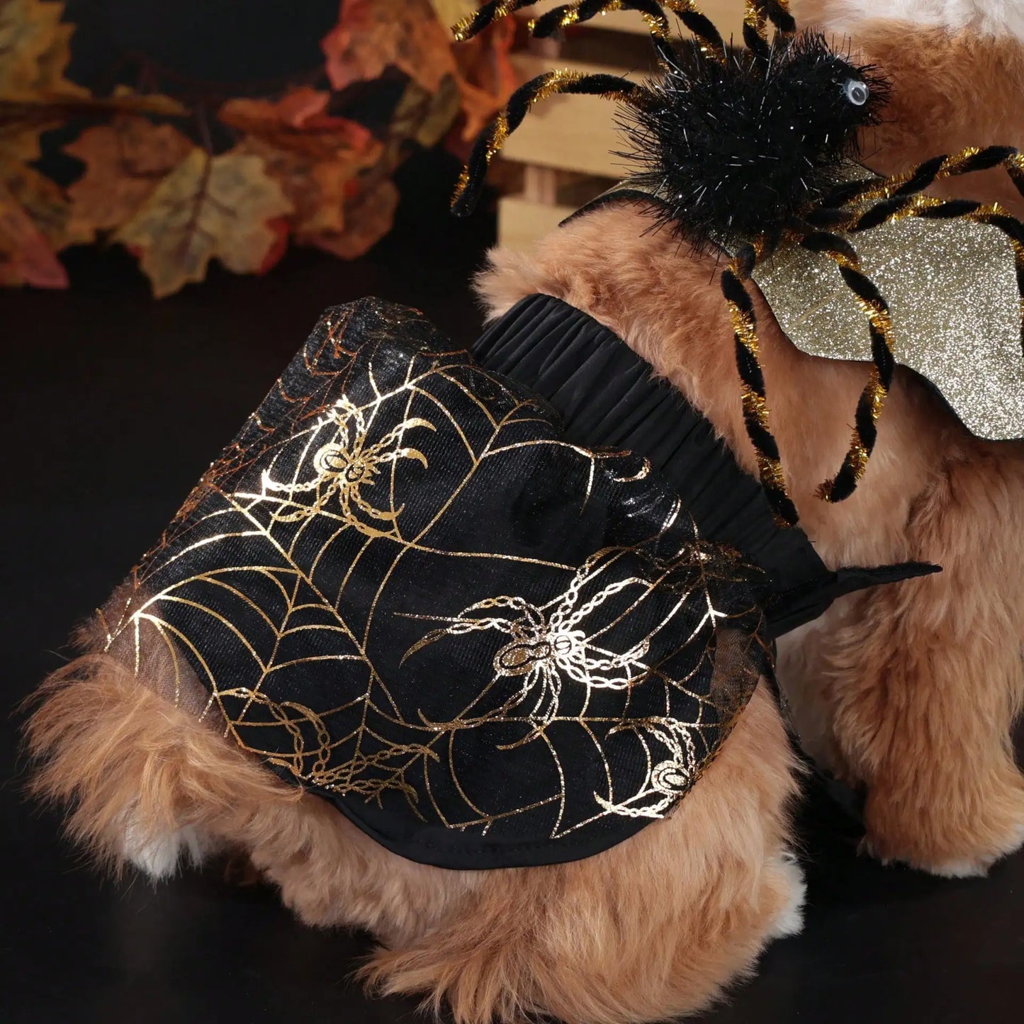 Adjustable Halloween Spider Pet Costume, Funny Cosplay Outfit For Small Medium Dogs, Unique Party Dress Up Accessories