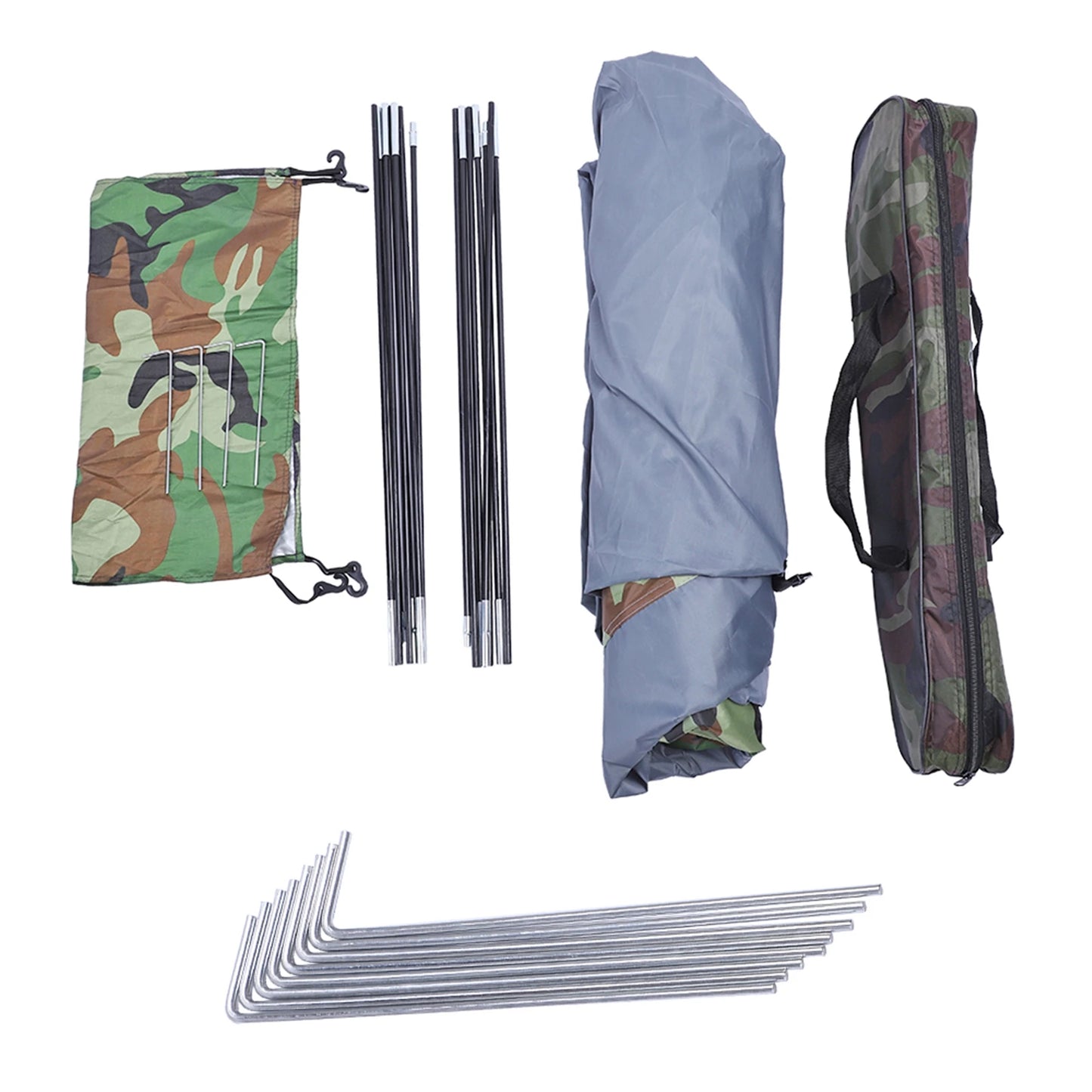 3-4 Person Camping Dome Tent Waterproof UV Proof 180T Silver Coated Polyester Fiberglass Poles Portable Bag Outdoor Camouflage