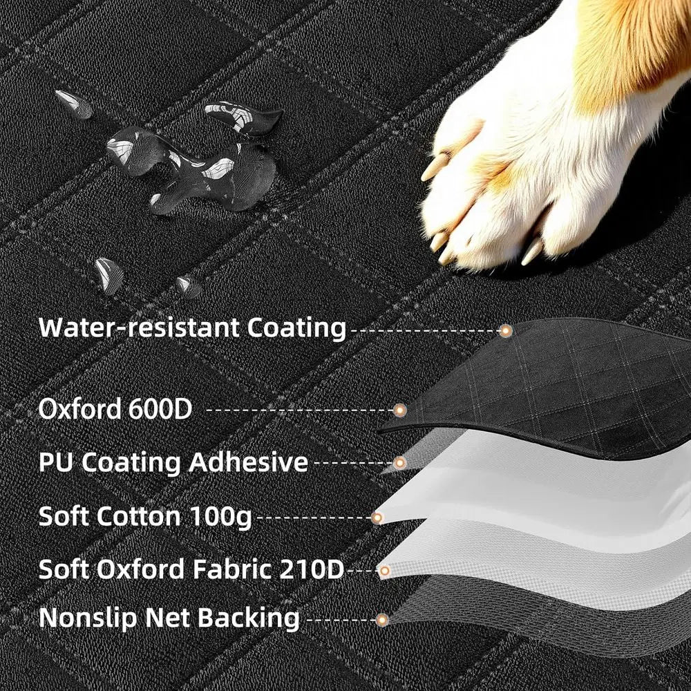 Car Seat Cover, Back Seat Pet Bed Mat Protector Waterproof Bench Seat Cover, Nonslip Pet Car Bed Dog Hammock for Car, SUV, Truck