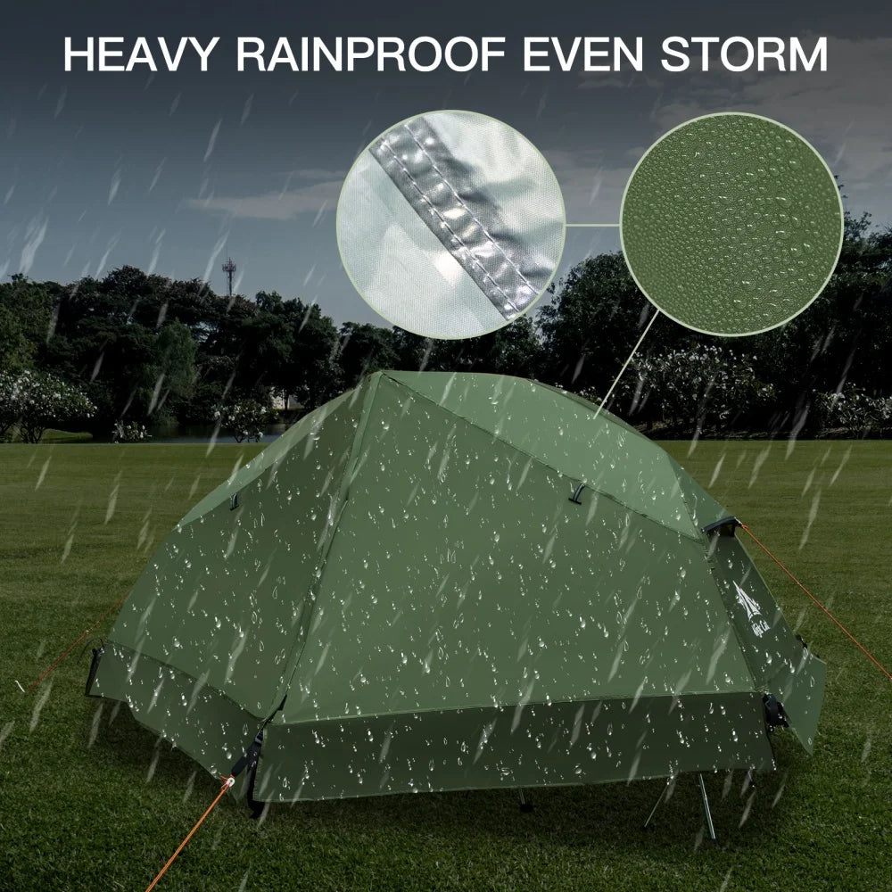 Camping Cot Tent - Waterproof 1-Person Off-Ground Combo Cot Bed for Adults Outdoor Camping Fishing Hunting Portable Easy Set-up Tent