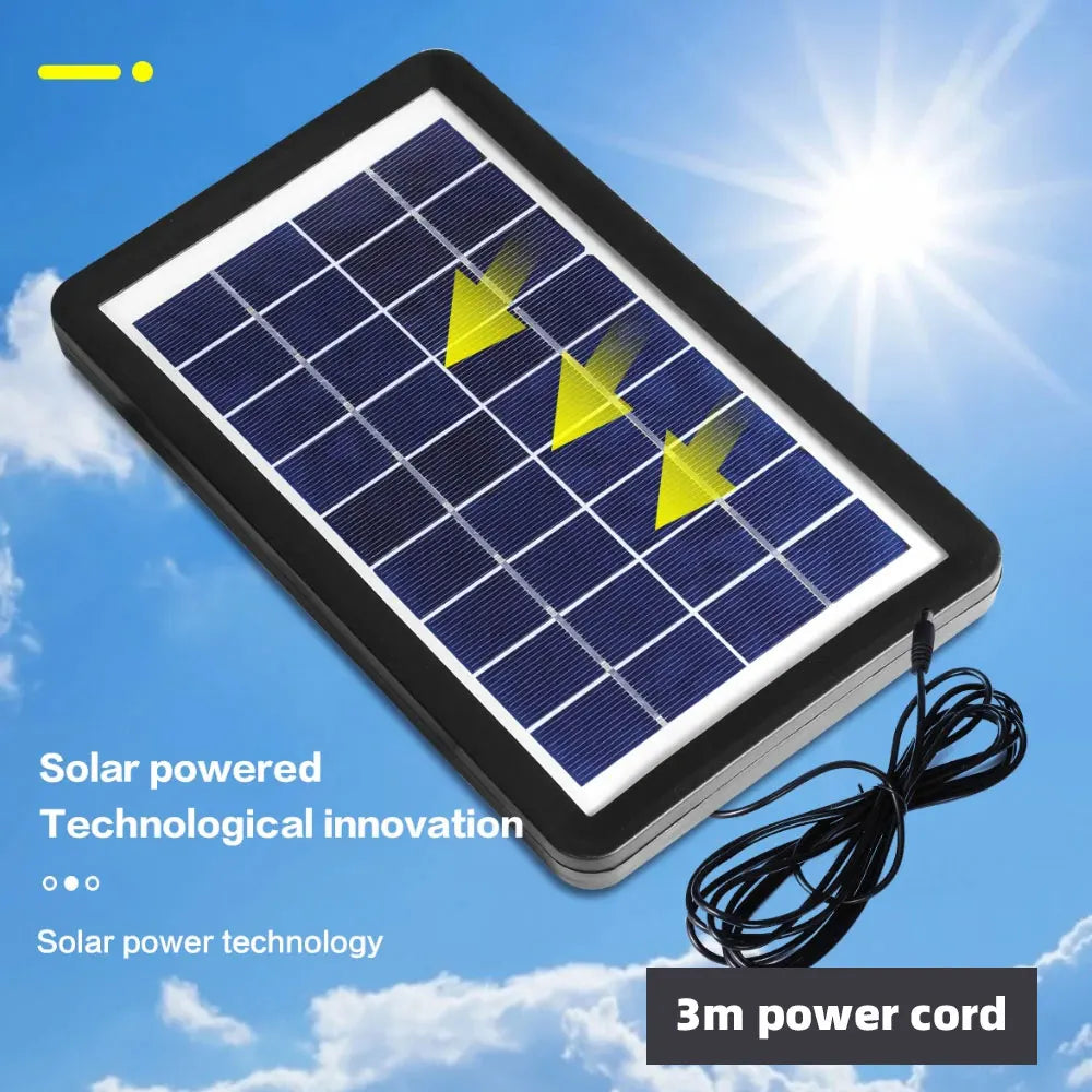Rechargeable Fan With Solar Panel USB Charging Desk Fan, 90 Degree Oscillation 2-Speed Adjustable Portable Solar-Powered Fan With LED Night Light Phone Charging Output for Outdoor Camping Home Use