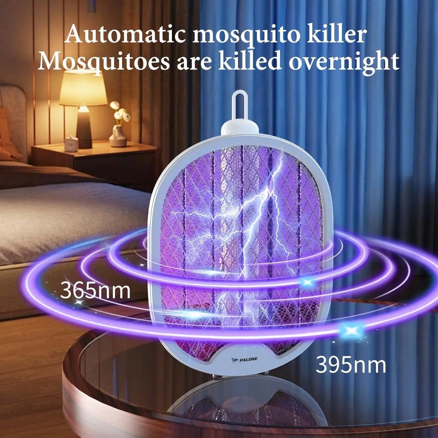 Bug Zapper Electric Fly Swatter, Foldable Fly Zapper, 4000V Mosquito Killer With 3 Layer Nets, USB-C Fly Killer Flying Insects Control For Indoor Home And Outdoor