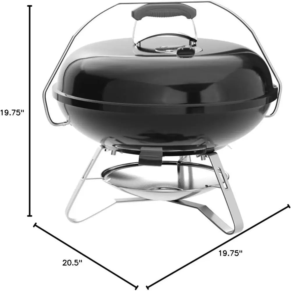 Jumbo Joe Charcoal Grill, 18‑Inch, Black – Lightweight Portable Kettle BBQ Grill with Tuck‑N‑Carry® Lid Lock for Camping, Tailgate