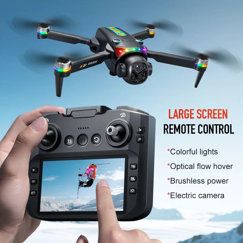 FPV Drone With A 4.3-Inch Built-In Screen Remote Controller (No Phone Required) - Portable Remote-Controlled Quadcopter Suitable For Beginners And Adults, Supports Optical Flow Hovering, Gesture Control, And Automatic Return-