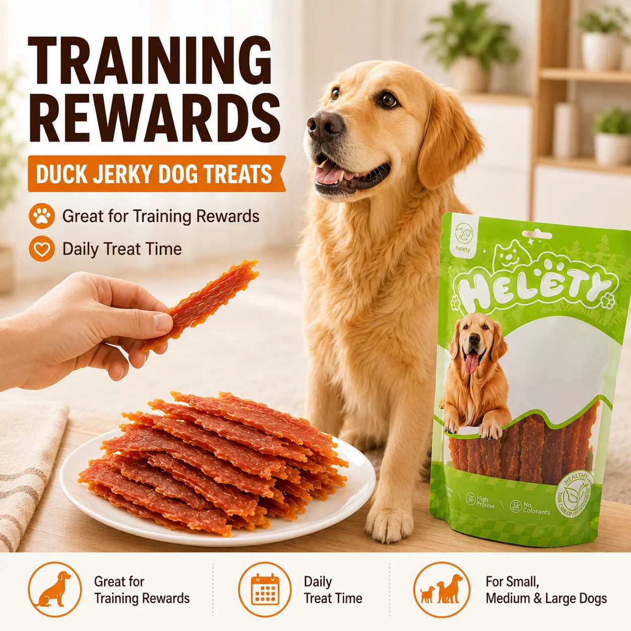 Dog Treats Duck Jerky 200g