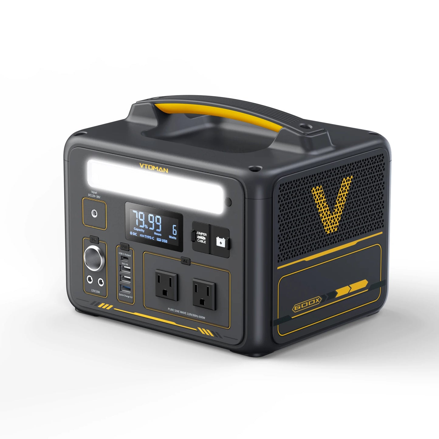 JUMP 600X Portable Power Station 299Wh Solar Generator LiFePO4 1200W Peak Power Powerstation Emergency Backup