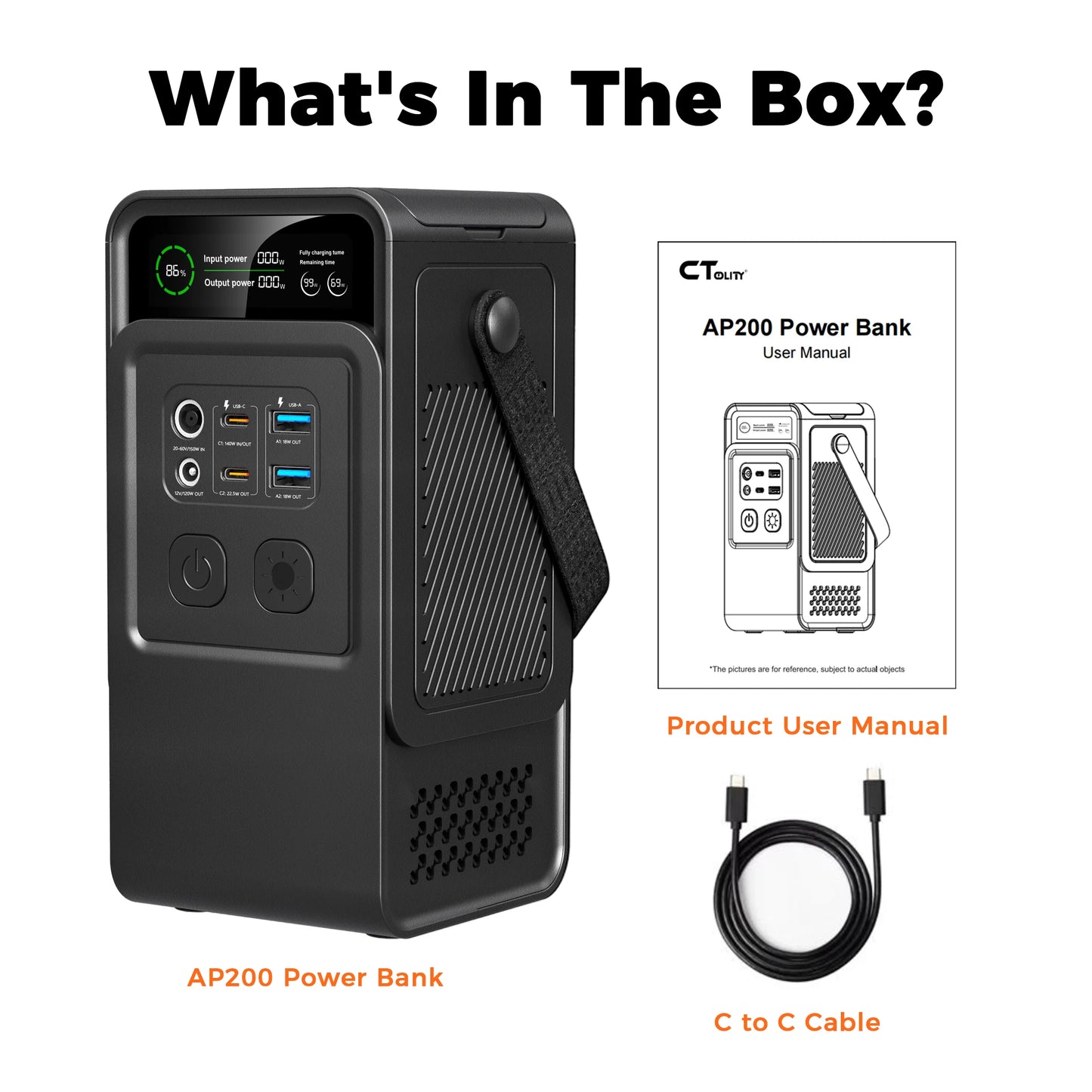 AP200 200W 192Wh Power Station Energy Storage Power Supply 60000mAh Portable Mobile Power Station Solar Generator Lifepo4 Battery