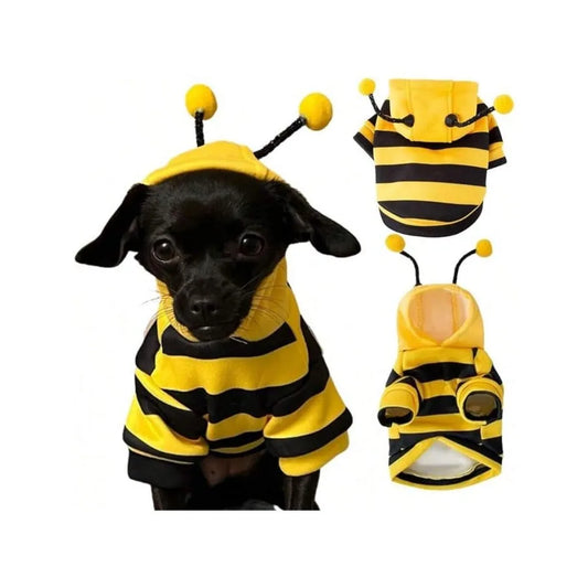 【New style】Dog Bee Costume Outfit Hoodie Cat Clothes Funny Pet Hooded Coat For Small Medium Dogs Puppy Chihuahua Yorkie Halloween