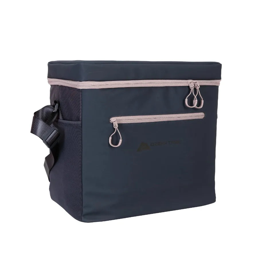 36-Can Soft-Sided Cooler with Removable Hard Liner for Outdoor Use, Black, Lightweight and Insulated