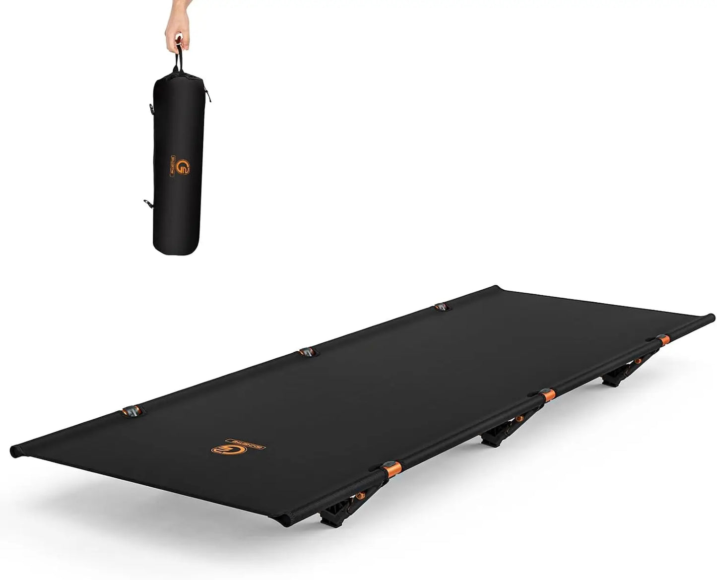 Foldable Camping Cot, Ultralight 4 lbs, Heavy Duty 264 lbs, Compact for Backpacking Hiking, with Storage Bag