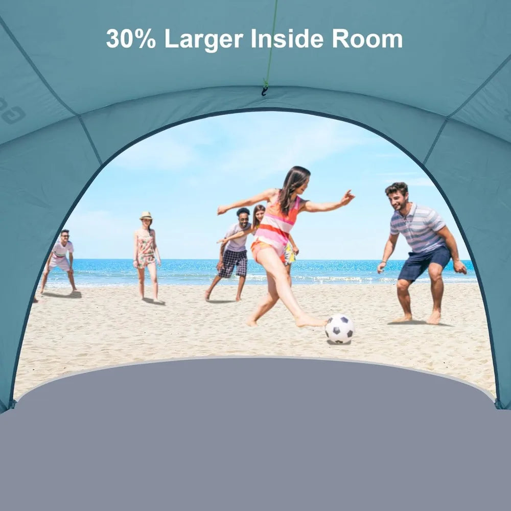 UPF50+ Beach Tent for 1-7 Person, Lightweight & Portable Sun Shelter with 2 Doors, Easy Setup