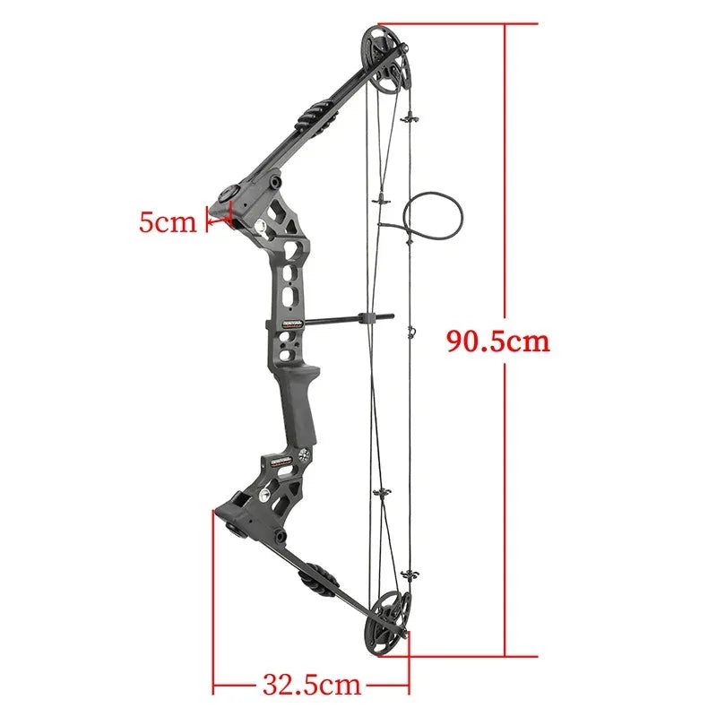 Compound Bow Complete Kit 20-70lbs Adjustable 320FPS 80% Let-Off RH for Hunting Target Shooting Practice Use