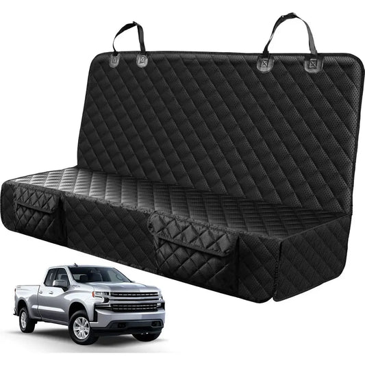 Car Seat Covers or Truck, Waterproof Pet Back Seat Cover, Scratchproof Nonslip Durable Rear Seat Cover for Dogs