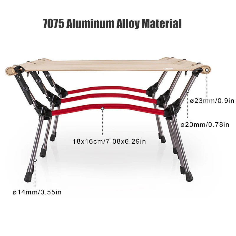 Marching Bed, Portable Folding Bed, Ultra-Light Aluminum Alloy Sleeping Bed, Outdoor Camping, and Travel
