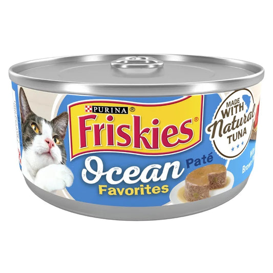 Ocean Favorites Pate Tuna, Wet Cat Food, 5.5 oz Cans, 24 Pack
