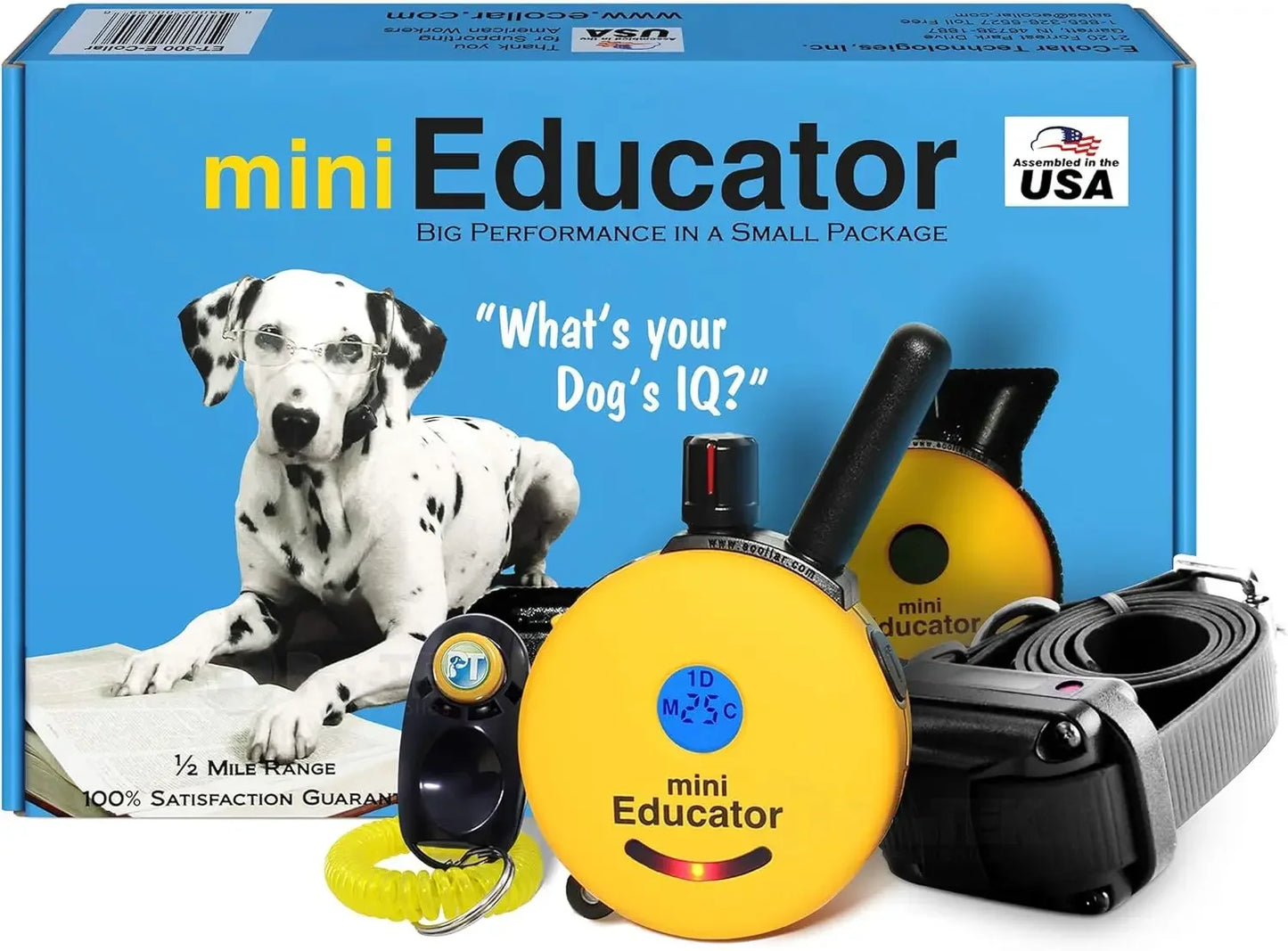 ET-300 Mini E Collar for Dog Training with Remote - 1/2 Mile Range, Waterproof, 100 Blunt Stimulation Levels