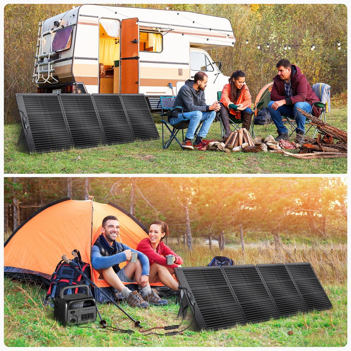 SPC200-ETFE 200W Foldable ETFE Solar Panel Complete Kit 20.5V Portable Solar Charger for Power Station Outdoor Camping Hiking