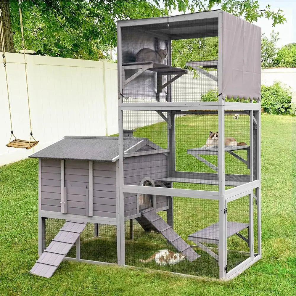 Large Outdoor Cat Enclosure: Versatile Cat House for Feline Adventures