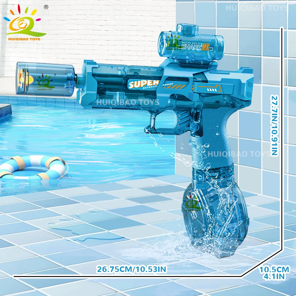 Electric Pulse Water Gun Simulated Flame Sensor Light Fully Automatic Fights Toy Water Pistol Outdoor Beach Toys Adult