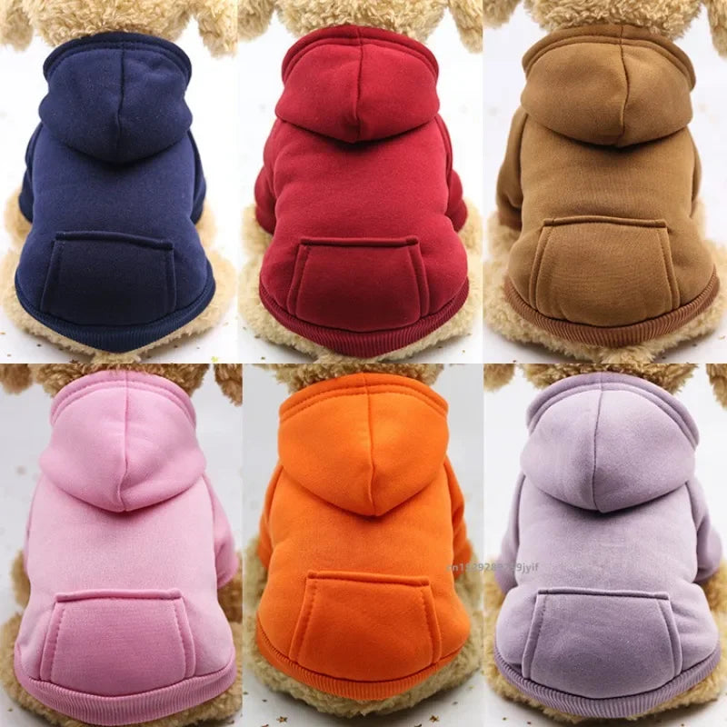 Dog Winter Hooded Sweatshirt for Small, Medium Puppy Pet Coat Cat Jacket Clothes Chihuahuas French Bulldog Costume