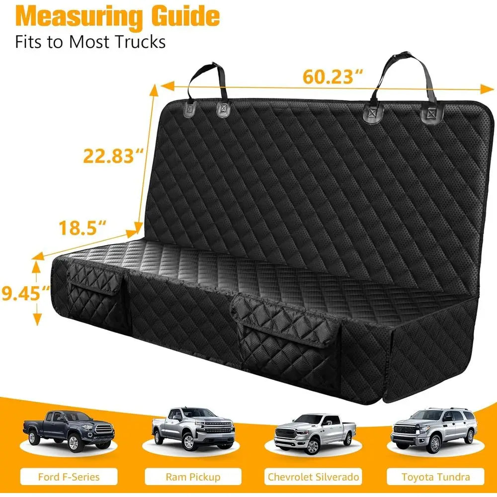 Car Seat Covers or Truck, Waterproof Pet Back Seat Cover, Scratchproof Nonslip Durable Rear Seat Cover for Dogs