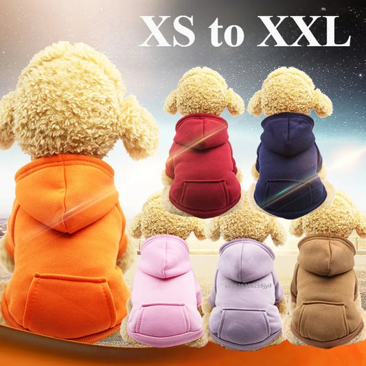 Dog Winter Hooded Sweatshirt for Small, Medium Puppy Pet Coat Cat Jacket Clothes Chihuahuas French Bulldog Costume