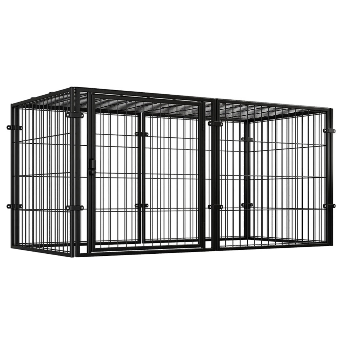 48 Inch Kennel Cage Easy Assemble Heavy Duty Wire Dog Crates with Door Dogs Cage Kennel Stackable for Puppy/Small Dog/Rabbit/Pig