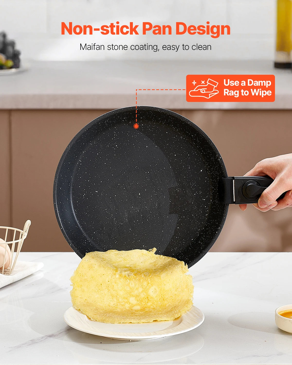 17 Pcs Nonstick Cookware Set Granite Pots and Pans Set Induction Cookware Kitchen Cooking Set w/Frying Sauce Saute Pan