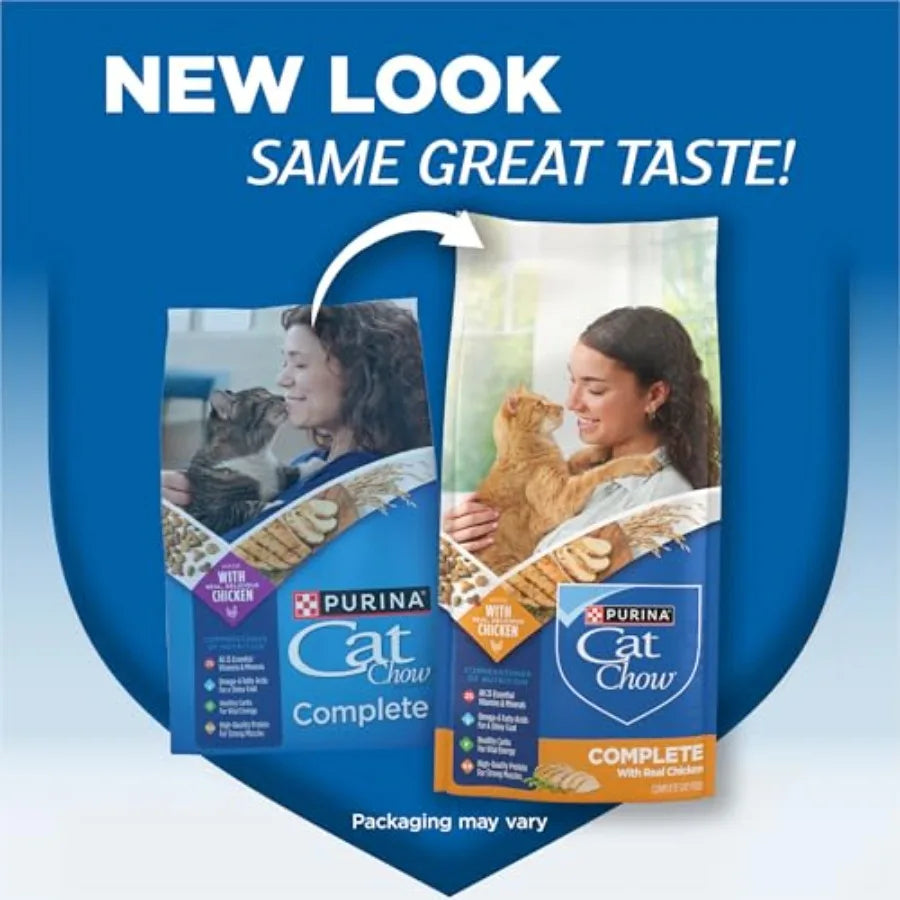 Complete High Protein Dry Cat Food With Real Chicken - Pack of 4 3.15 lb. Bags
