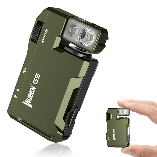 Multi-Color Magnetic EDC G5 Flashlight 400 Lumen USB-C Rechargeable Keychain Hands-Free for Camping, Car Repair, Home Use