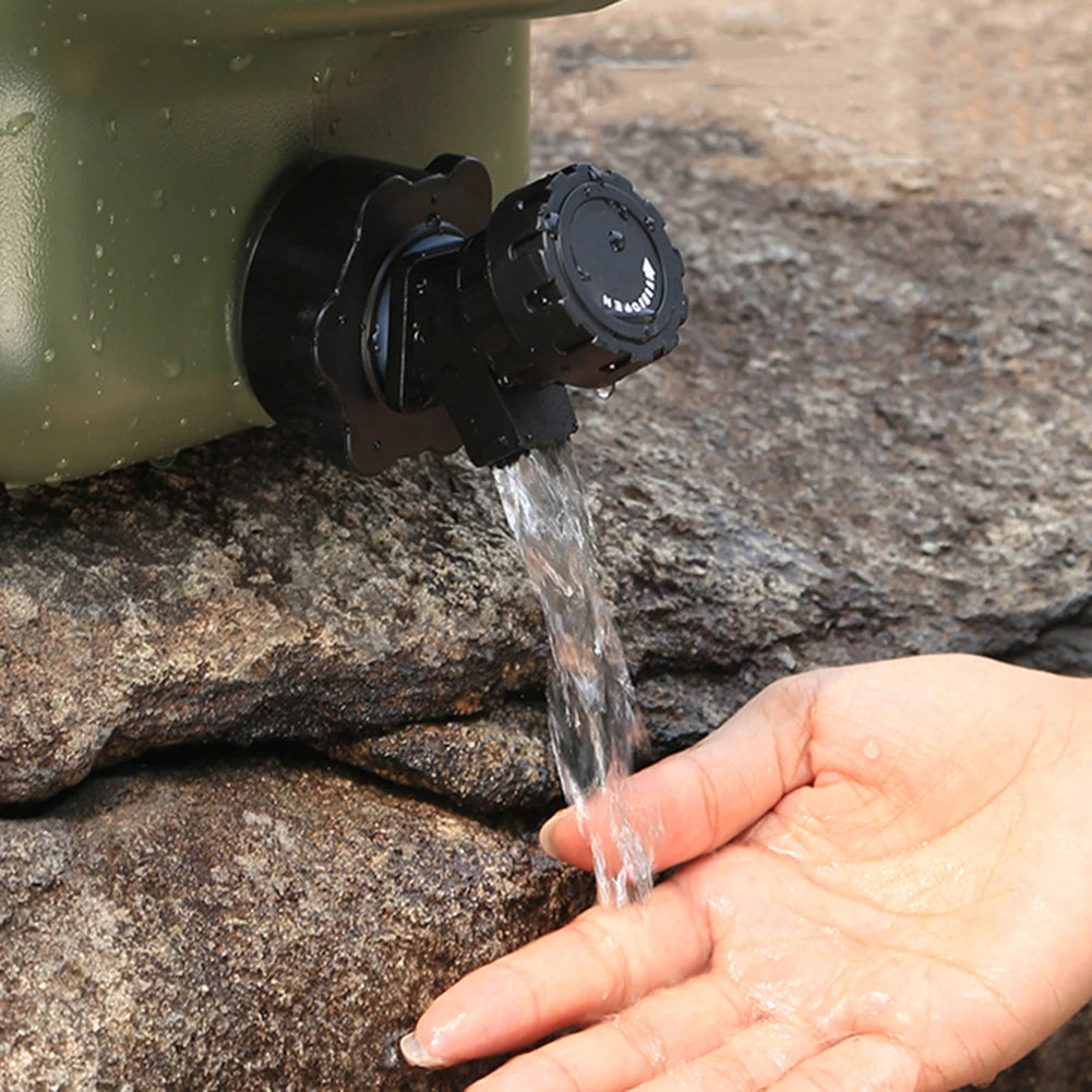 11L Camping Bucket Water Storage Large Capacity Portable Camp Water Bag with Detachable Faucet for Camping Fishing Picnic Hiking
