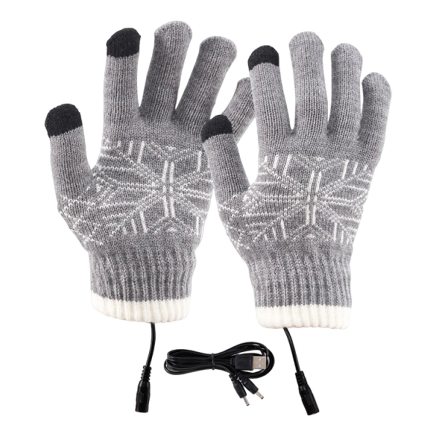 USB Touchscreen Hand Warmer Anti-Slip Motorcycle Thermal Gloves Wear Resist Soft Heating Gloves for Outdoor Camping Hiking