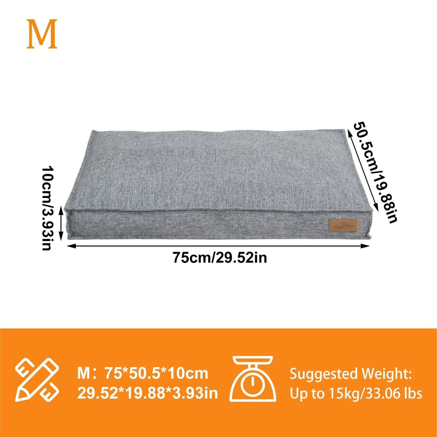 M-2XL Dog Beds Crate Pad for Medium/Large Dogs Pet Mat Ultra Soft Cozy Sleeping Kennel Pad Linen Cover Foam Base