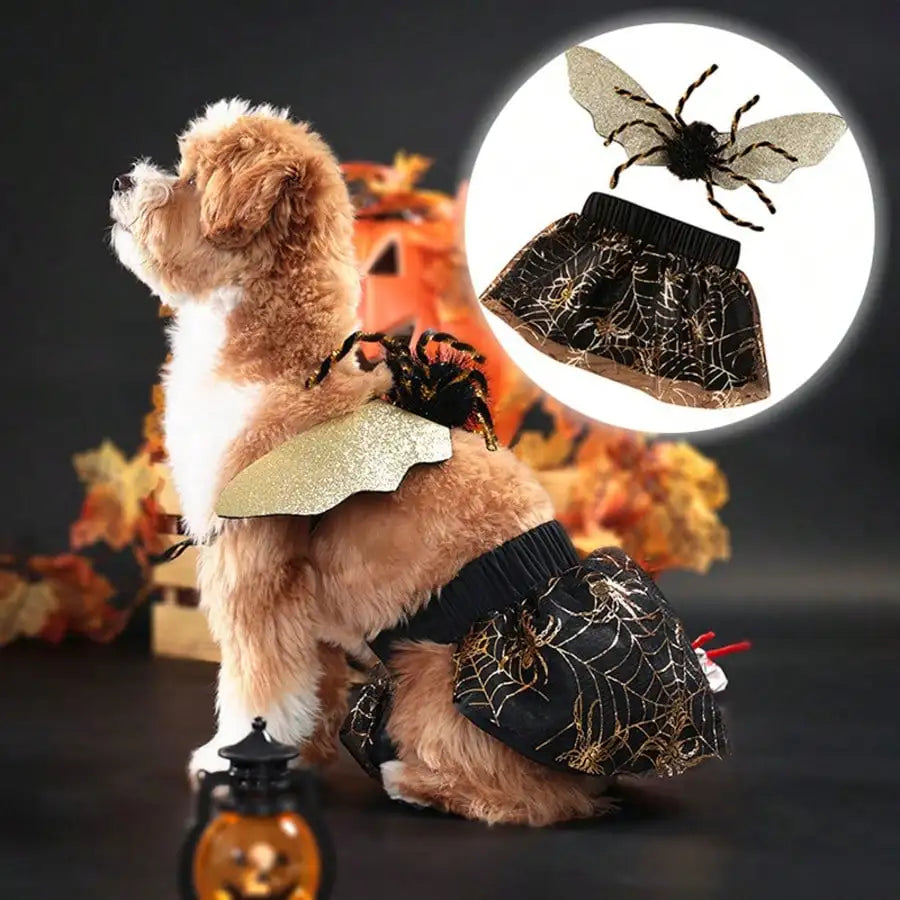 Adjustable Halloween Spider Pet Costume, Funny Cosplay Outfit For Small Medium Dogs, Unique Party Dress Up Accessories