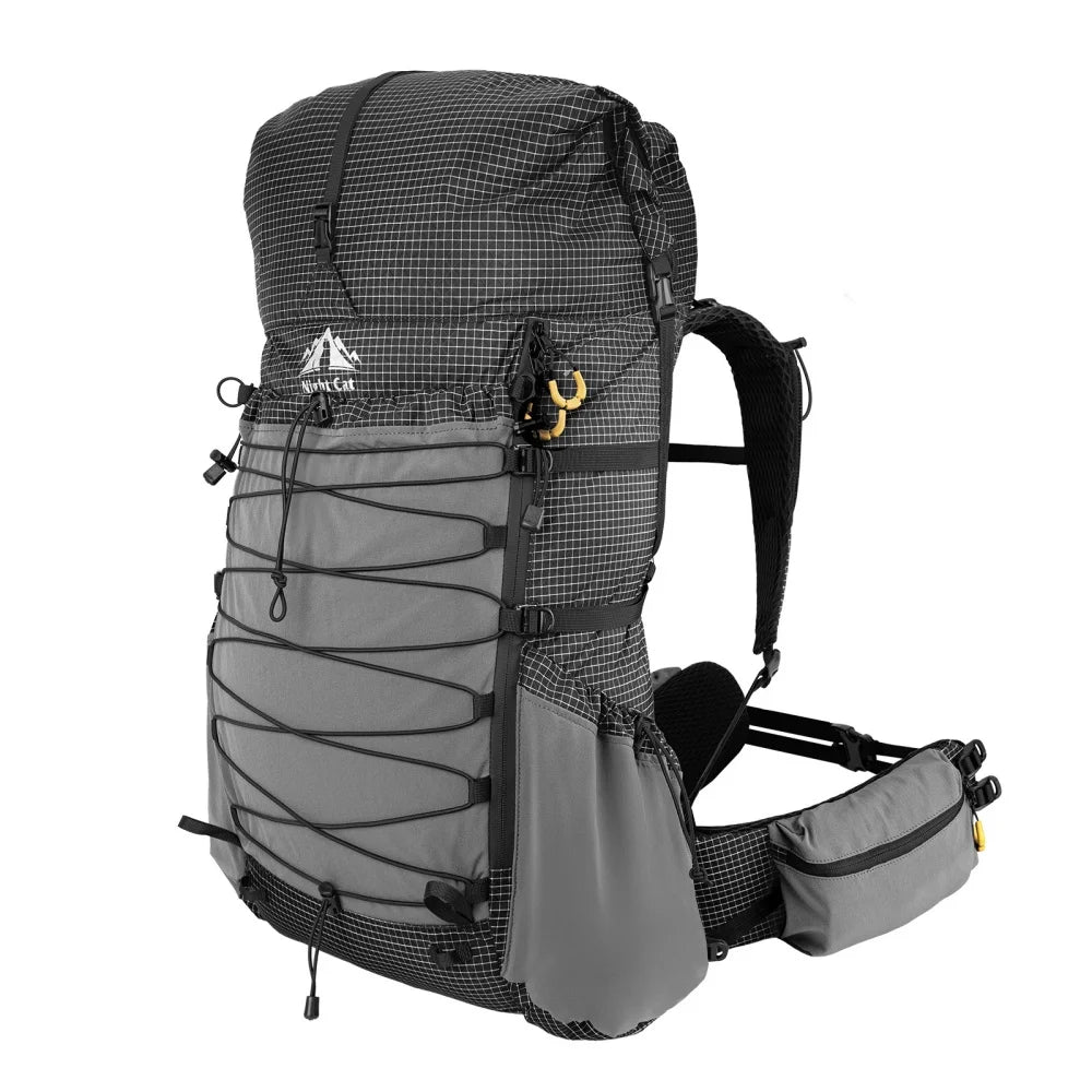 Internal-frame Hiking Backpack: 50L / 60L / 70L Roll Top Lightweight Travel Backpack with Rain Cover for Men Women Hiking Camping Backpacking